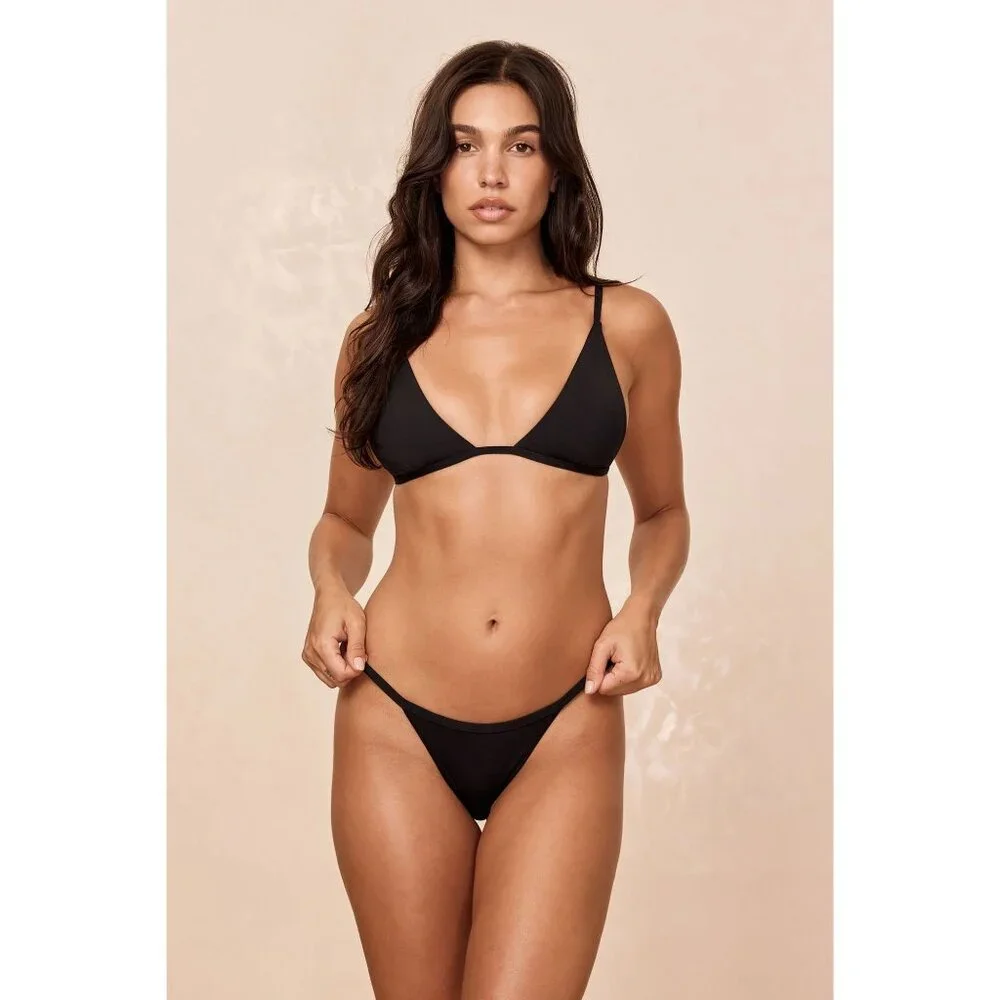 MONDAY Swimwear Barbados Bikini Bottoms in Black